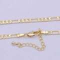 18K Gold plated 4mm Figaro Chain For Wholesale Figaro Chains And Jewelry Making Supplies Findings | WA-838 Clearance Pricing - DLUXCA