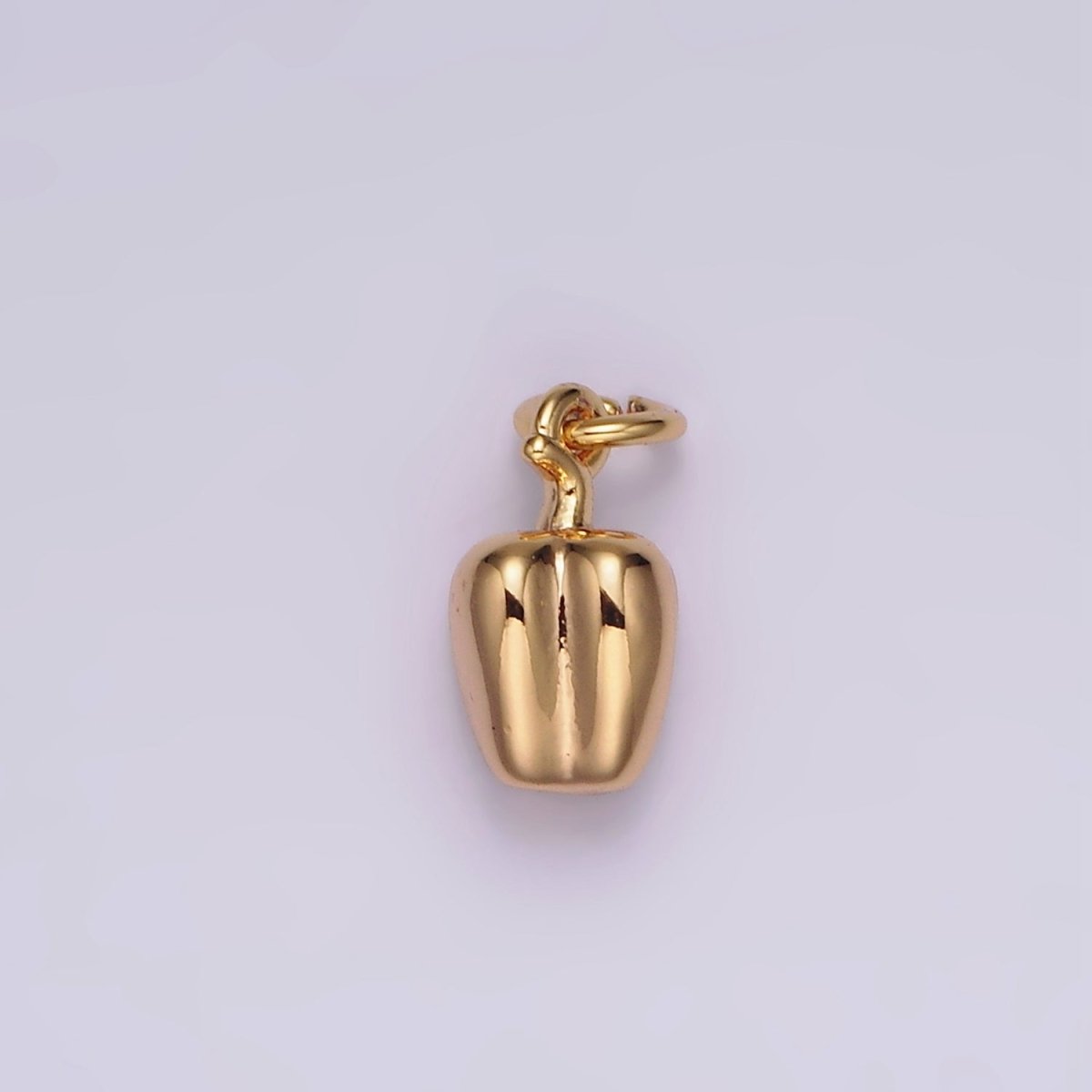 18K Gold plated 9.5mm Bell Pepper Fruit Puffed Add-On Charm | N1685 - DLUXCA