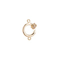 18K Gold plated Alphabet Letter C, Hook Shape Cubic Zirconia Bracelet Charm Bead Finding Connector for Earring Jewelry Making, F-094 - DLUXCA