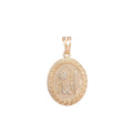 18K Gold plated Arabic Word Allah Moslem Islam Calligraphy Arabian Coin Charm Decorative Edge Necklace PENDANT Bails for Jewelry Making H-621 - DLUXCA