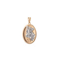 18k Gold plated Archangel Saint Michael Medal Pendant Double Sided Charm for Jewelry Making H-813 - DLUXCA