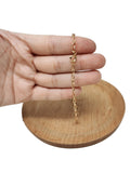 18K Gold plated Cable Chain Necklace, 17.7 Inch Designed Finished Chain For Jewelry Necklace Making, 3mm Width Designed Necklace w/ Spring Ring | CN-716 Clearance Pricing - DLUXCA