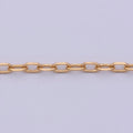 18K Gold plated Cable Chain Necklace, 21.4 Inch Cable Chain Necklace, Dainty 1.7mm Link Necklace | WA-478 Clearance Pricing - DLUXCA