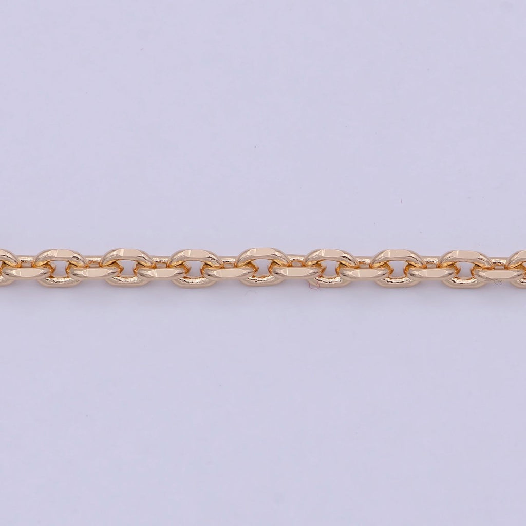 18k Gold plated Cable Chain Necklace Layer Chain Necklace Ready to Wear 17.7 Inch | WA-761 Clearance Pricing - DLUXCA