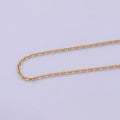 18k Gold plated Cable Chain Necklace Layer Chain Necklace Ready to Wear 17.7 Inch | WA-761 Clearance Pricing - DLUXCA