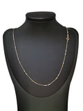 18K Gold plated Chain, 17.7" Layering Beaded Necklace, Dainty 1mm Bead Necklace w/ Spring Ring | CN-736 Clearance Pricing - DLUXCA