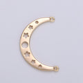 18k Gold plated Crescent Moon Charm Gold Charm Pendant Minimalist Charm Pendant, Gold Moo Celestial Jewelry F-509 - DLUXCA