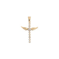 18K Gold plated Cute Dainty Cross, Angel's Wings, Fly High, Memories, Bails Findings for Earring Necklace Jewelry Making Supplies H-718 - DLUXCA