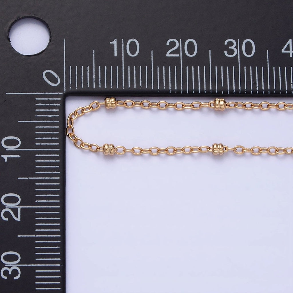 18K Gold plated Dainty 1.2mm Satellite Chain Necklace 17.75 inch Long for Layer Necklace Component | WA-1684 Clearance Pricing - DLUXCA