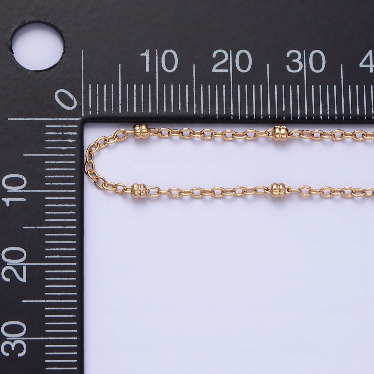 18K Gold plated Dainty 1.2mm Satellite Chain Necklace 17.75 inch Long for Layer Necklace Component | WA-1684 Clearance Pricing - DLUXCA