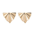 18k Gold plated DIY Earrings Post, Stud Earrings Component, Geometric Wavy Earring Cubic Zirconia Findings for Jewelry Making Supplies K-012 - DLUXCA