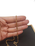 18K Gold plated Figaro Chain Necklace, 18 Inch Figaro Finished Necklace For Jewelry Making. 3mm Figaro Necklace w/ Lobster Clasps | CN-275 Clearance Pricing - DLUXCA