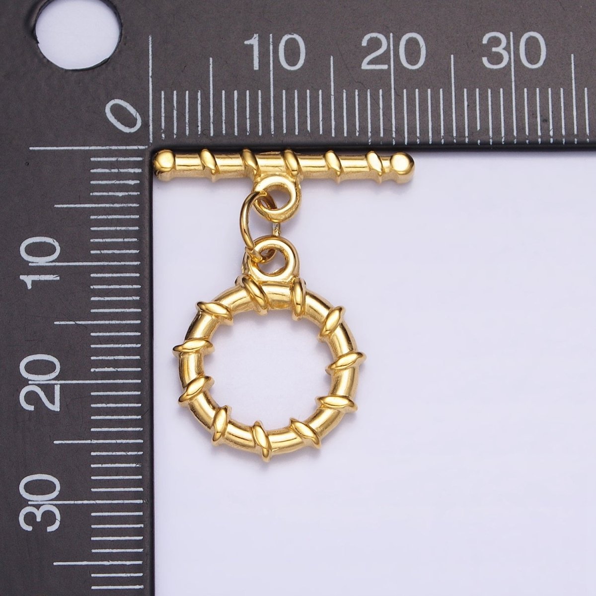 18K Gold plated Geometric Tie Toggle Clasps in Gold & Silver | Z-299 Z-300 - DLUXCA