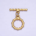 18K Gold plated Geometric Tie Toggle Clasps in Gold & Silver | Z-299 Z-300 - DLUXCA