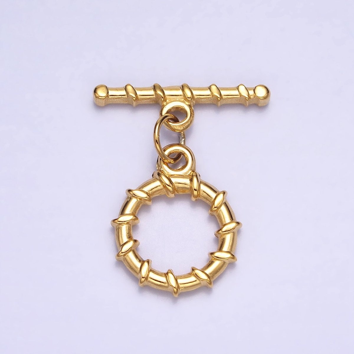 18K Gold plated Geometric Tie Toggle Clasps in Gold & Silver | Z-299 Z-300 - DLUXCA
