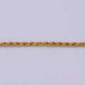 18k Gold plated Gold Twisted Rope Chain by Yard Chunky Twisted Rope chain for Jewelry Making | ROLL-566 Clearance Pricing - DLUXCA