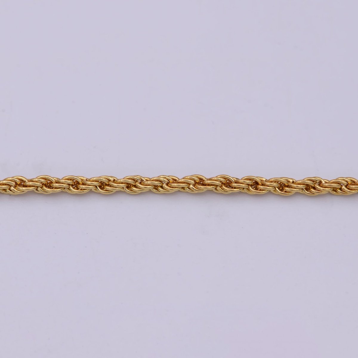18k Gold plated Gold Twisted Rope Chain by Yard Chunky Twisted Rope chain for Jewelry Making | ROLL-566 Clearance Pricing - DLUXCA