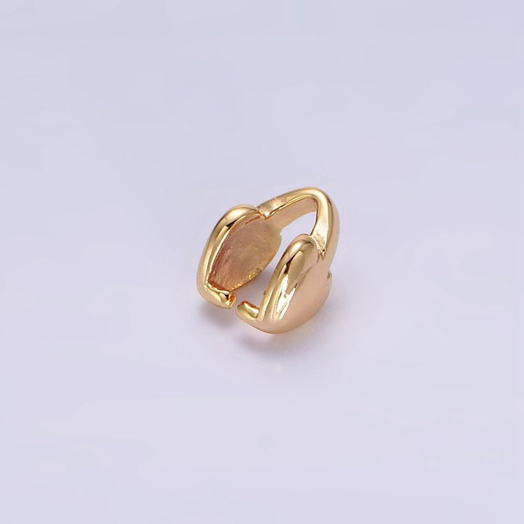 18K Gold plated Heart Bail for Pendant Jewelry Kit Supplies For DIY Jewelry Making | Z-503 - DLUXCA