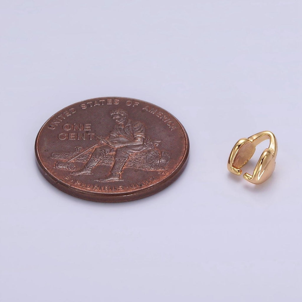 18K Gold plated Heart Bail for Pendant Jewelry Kit Supplies For DIY Jewelry Making | Z-503 - DLUXCA