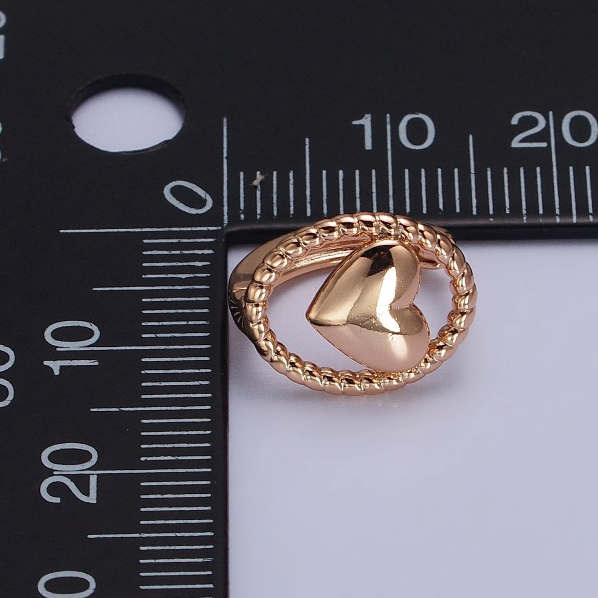 18K Gold plated Heart Huggie Earring for Minimalist Jewelry AB1024 - DLUXCA