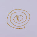 18k Gold plated Layering Necklace - Simple Chain Necklace - Curb Chain Necklace - Minimalist Jewelry | WA-539 Clearance Pricing - DLUXCA
