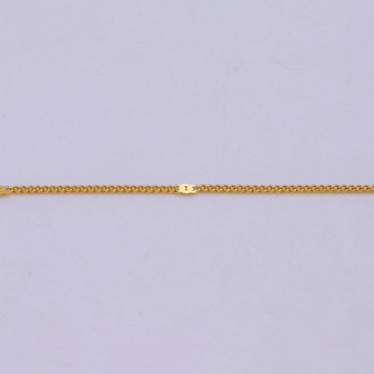 18k Gold plated Layering Necklace - Simple Chain Necklace - Curb Chain Necklace - Minimalist Jewelry | WA-539 Clearance Pricing - DLUXCA