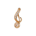 18k Gold plated Micro Pave CZ Music Note Pendant Charm, Musical Pendant Charm, Gold plated Music Pendant, For DIY Jewelry I-536 - DLUXCA