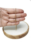 18k Gold plated Necklace Cable Chain Link Gold Necklace Gift for her Gold Chain Link Necklace Gold 17.7" Gold Figure Eight Style Necklace | CN-715 Clearance Pricing - DLUXCA