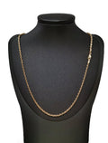18K Gold plated Necklace - Cable Necklace - Dainty Gold Cable Chain Layering Necklace 2.5mm 19.6 inch w/ Lobster Clasp | CN-733 Clearance Pricing - DLUXCA