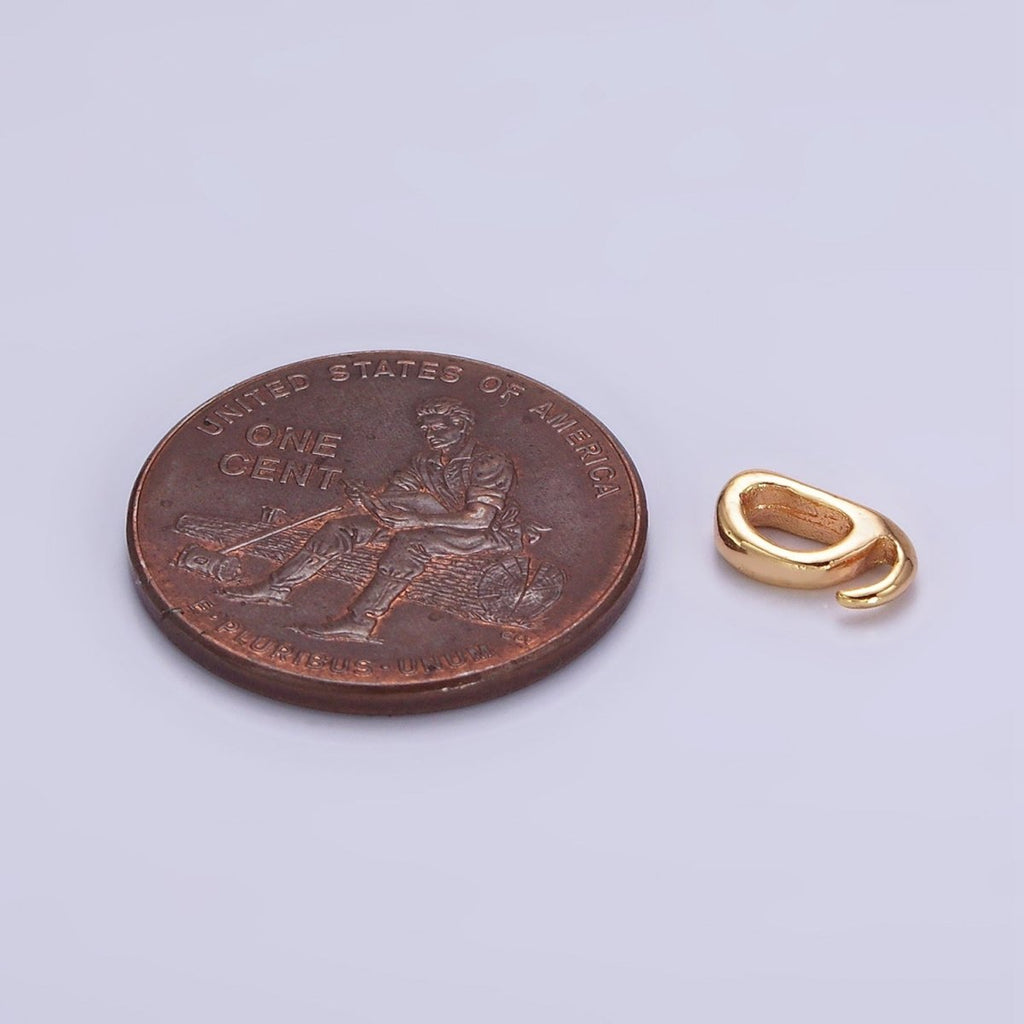 18K Gold plated Open Hook Bail for Pendant Jewelry Kit Supplies For DIY Jewelry Making | Z-504 - DLUXCA