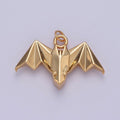 18K Gold plated Origami Bat Halloween Nocturnal Animal Charm | X-080 - DLUXCA