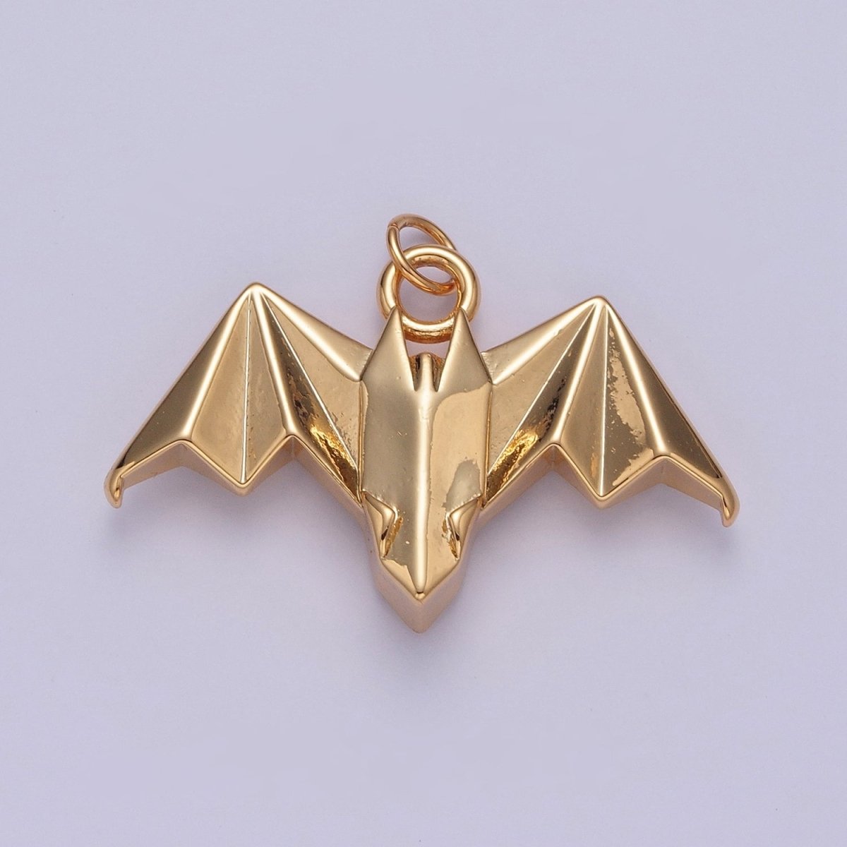 18K Gold plated Origami Bat Halloween Nocturnal Animal Charm | X-080 - DLUXCA