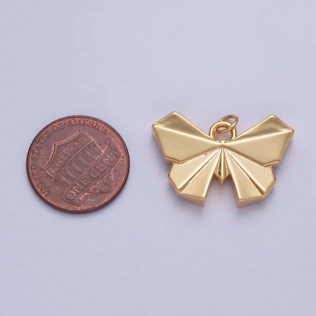 18K Gold plated Origami Butterfly Mariposa Insect Animal Charm | X-081 - DLUXCA