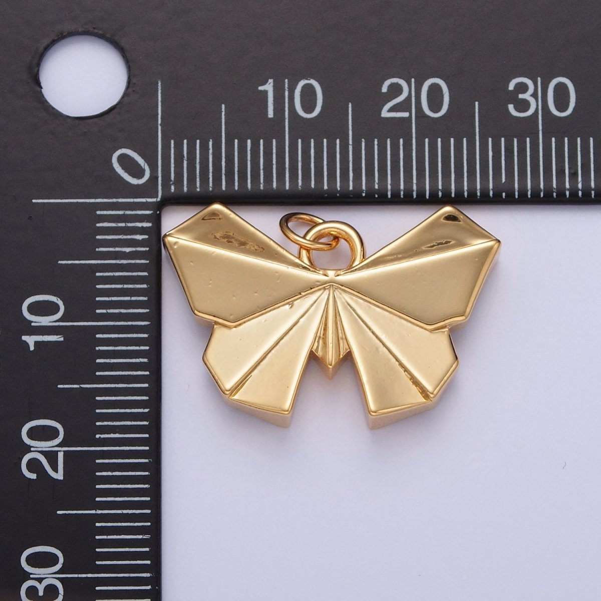18K Gold plated Origami Butterfly Mariposa Insect Animal Charm | X-081 - DLUXCA