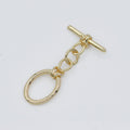 18K Gold plated Oval Toggle Clasp DIY Jewelry Making For Necklace Bracelet Anklet L-309 - DLUXCA