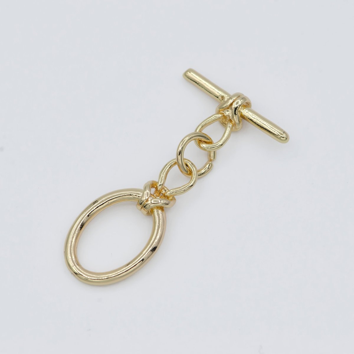18K Gold plated Oval Toggle Clasp DIY Jewelry Making For Necklace Bracelet Anklet L-309 - DLUXCA