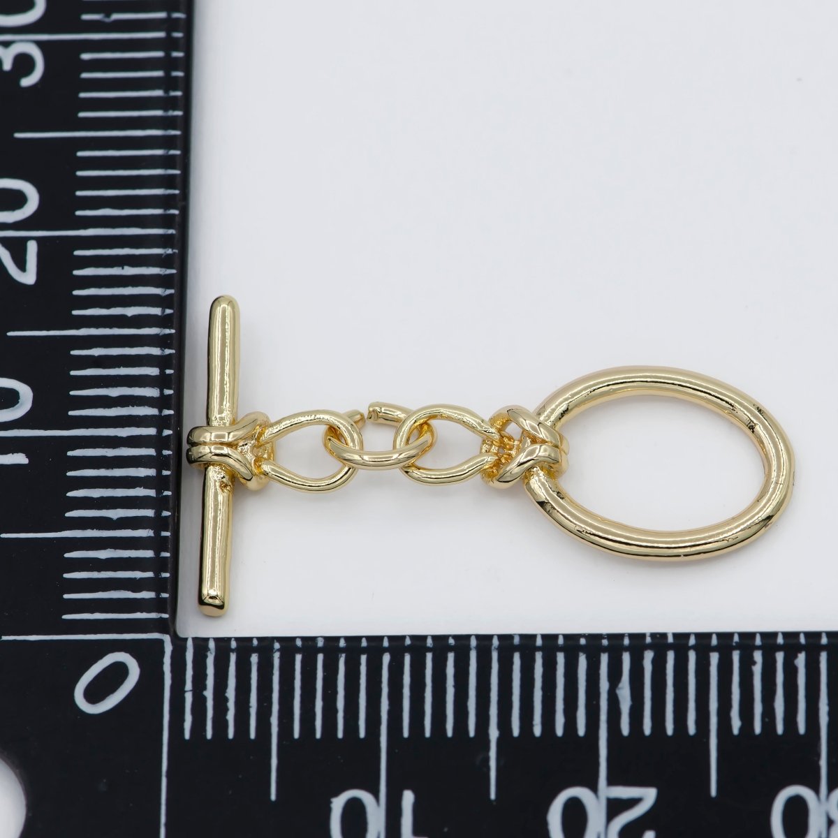 18K Gold plated Oval Toggle Clasp DIY Jewelry Making For Necklace Bracelet Anklet L-309 - DLUXCA