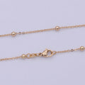 18k Gold plated Satellite Cable Chain Necklace Gold , Satellite Ball Chain Necklaces Ready To Wear 20 Inch | WA - 764 Clearance Pricing - DLUXCA