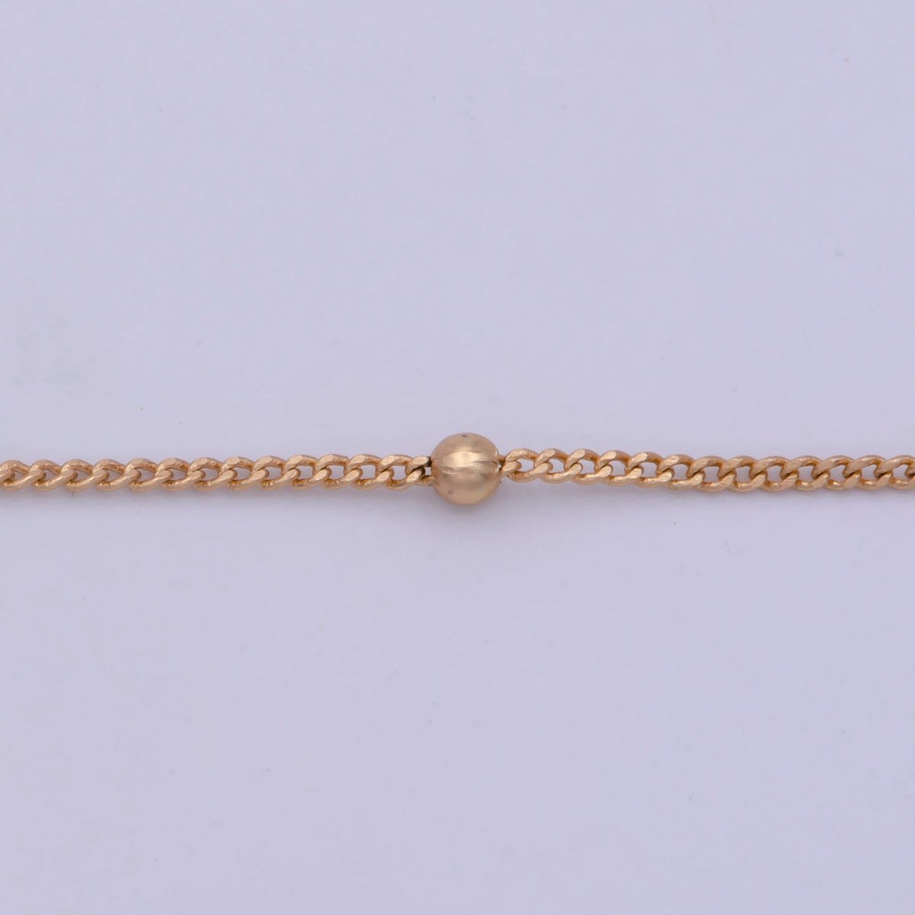 18K Gold plated Satellite Chain, 0.9mm Gold Ball Chain 18 Inches Ready To Wear Necklace w/ Lobster Clasps | WA-477 Clearance Pricing - DLUXCA