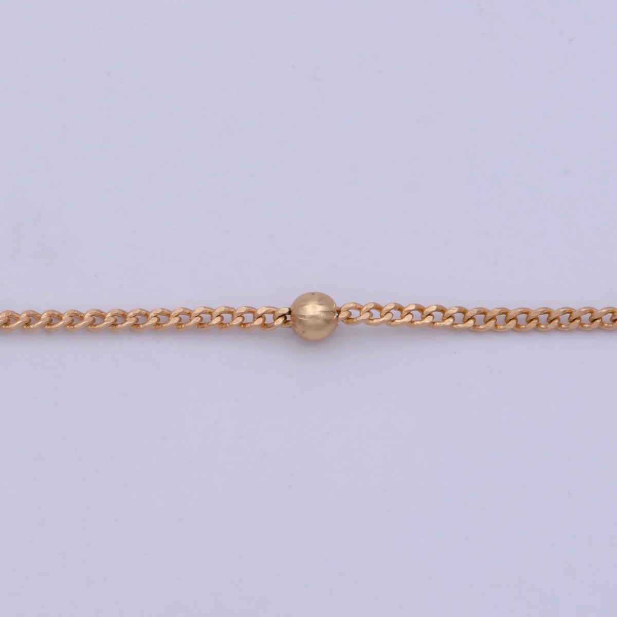 18K Gold plated Satellite Chain, 0.9mm Gold Ball Chain 18 Inches Ready To Wear Necklace w/ Lobster Clasps | WA-477 Clearance Pricing - DLUXCA