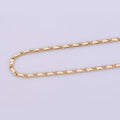 18K Gold plated Scroll Chain Necklace, 18 Inch Scroll Finished Chain For Jewelry Making, Dainty 2.5mm Designed Necklace w/ Spring Ring | CN-385 Clearance Pricing - DLUXCA
