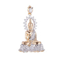 18k Gold plated Spiritual Dual Tone Two Color Buddha Buddhism Cubic Zirconia Necklace Pendant Bead Bails Findings for Jewelry Making H-625 - DLUXCA