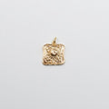 18K Gold plated Sun Charm - Bohemian Pendant - Dainty Celestial Pendant Small Square Tag Charm for Necklace Bracelet, E-117 - DLUXCA