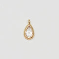 18K Gold plated Teardrop Charm Add on charm for Necklace Bracelet Earring M-381 - DLUXCA