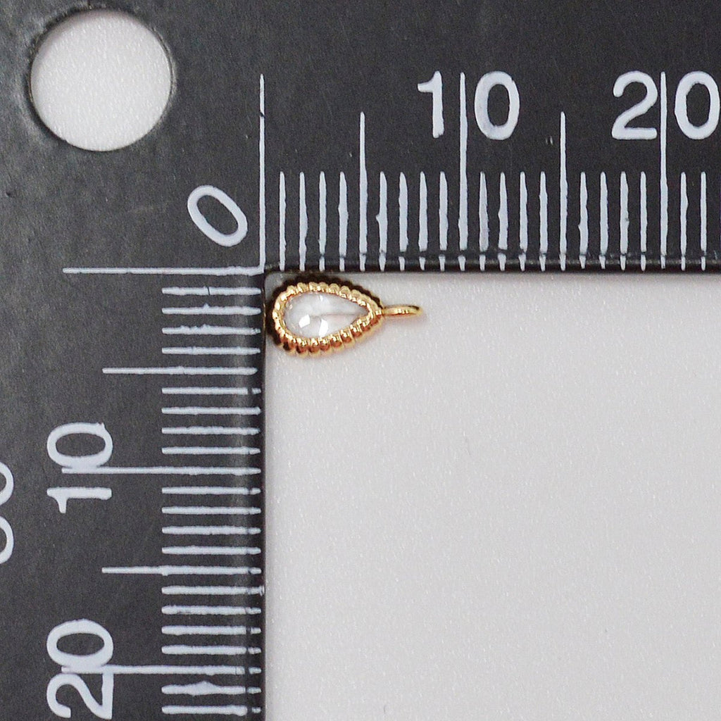 18K Gold plated Teardrop Charm Add on charm for Necklace Bracelet Earring M-381 - DLUXCA