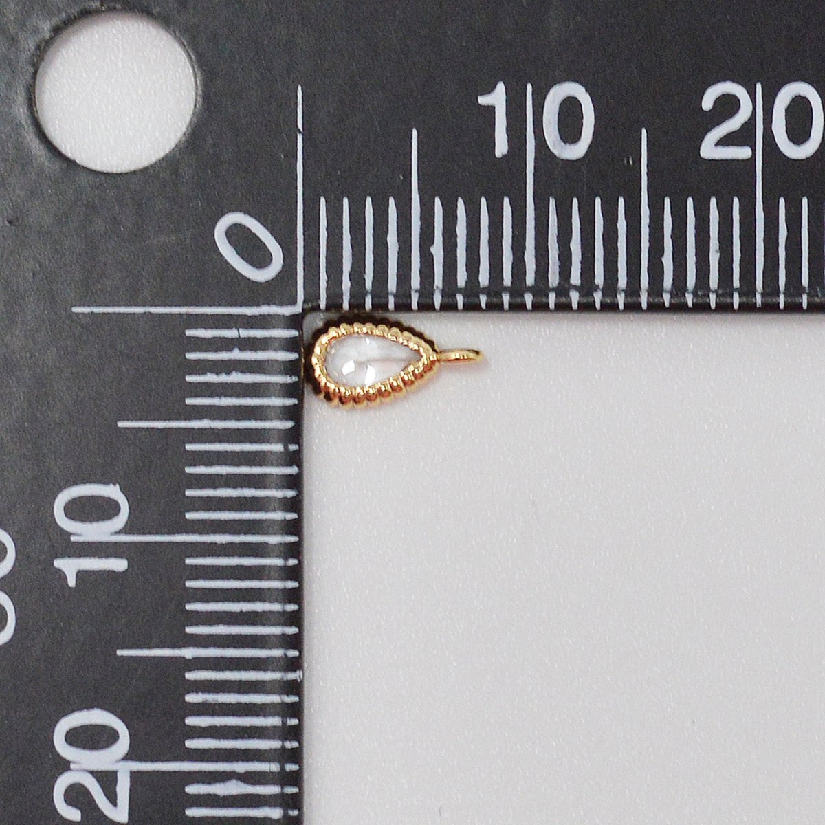 18K Gold plated Teardrop Charm Add on charm for Necklace Bracelet Earring M-381 - DLUXCA