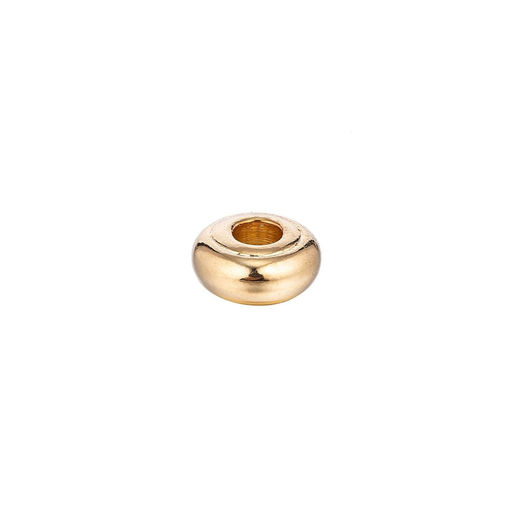 18K Gold plated Tiny Small Donut Ring Shaped Spacer Bead Findings Connector | B-042 - DLUXCA
