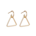 18k Gold plated Triangle Earrings Post, Handmade Stud Earrings, Geometric Earring Making Findings for Jewelry Making Supplies K-019 - DLUXCA