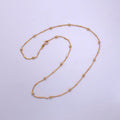 18K Gold plated Tube Rope Satellite Chain 18 Inch Necklace | CN-645 - DLUXCA