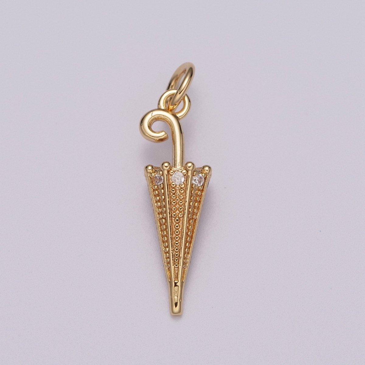 18k Gold plated Umbrella Charm Small Umbrella Necklace Bracelet Pendant DIY Jewelry Findings M-772 - DLUXCA